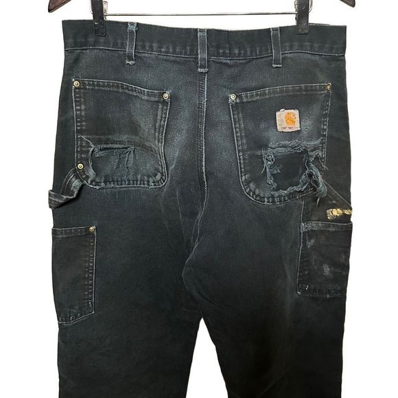 VTG Carhartt Double Knee Pants USA 33X33 - Picture 4 of 6